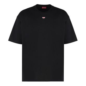 Diesel Tops, Heren, Zwart, M, Katoen, T-Boxt-D T-shirt met ronde hals