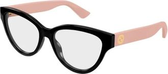 Gucci Glasses, female, Black, Size: 55 MM Cat Eye Eyeglasses