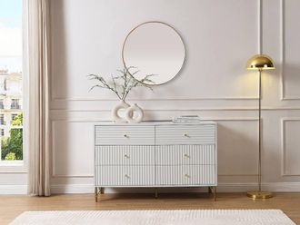 Vente-Unique 6-Drawer Chest Of Drawers - White - LOUREO