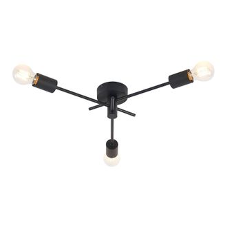 Lindby L&aacute;mpara De Techo cerros En Negro Metal - Lindby
