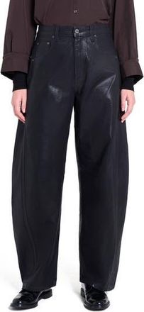 TWP Beryl Coated Barrel Leg Pants in Black at Nordstrom Rack, Size 27