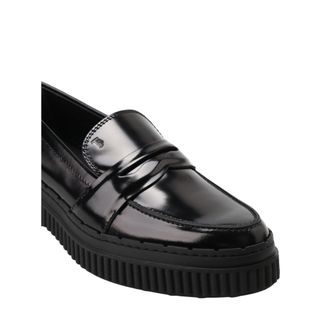 Tod's Metallic Leather Maxi Sole Loafer - Black