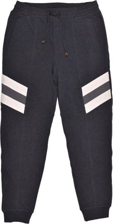 Brunello Cucinelli MenS Anthracite Two-Tone Athletic Trousers, Size XL