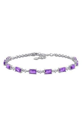 Delmar African Amethyst & White Topaz Bracelet in Purple at Nordstrom Rack