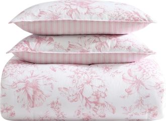 Laura Ashley Delphine Cotton Comforter Set in Mauve Pink at Nordstrom Rack, Size Twin X-Long