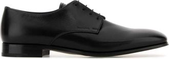 Prada Black Ovine Leather Lace Up Shoes