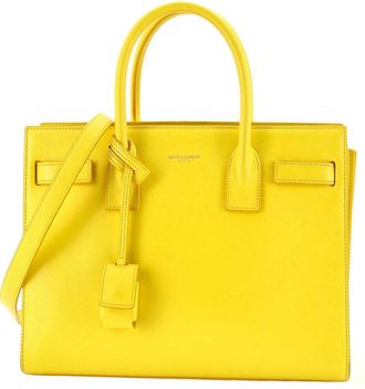 Saint Laurent Yellow Leather Sac De Jour Bag Baby (Authentic Pre-Loved)
