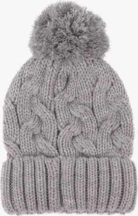 Totes Womens Totes Toasties CABLE KNIT Hat with Pom Pom Womens Bobble Grey - Size: ONE-SIZE