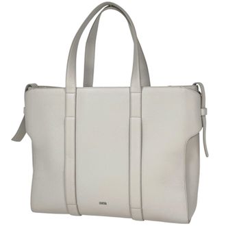 Dior Light Gray Leather Tote Bag (Pre-Owned)