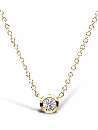Pragnell 18kt yellow gold brilliant-cut diamond solitaire pendant necklace