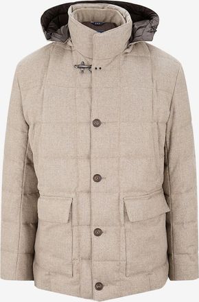 Fay Kurze wattierte Wolljacke mit Stehkragen