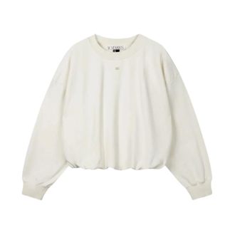 10 Days Sweatshirts, female, White, Size: S Pleated Sweater Curly 10
