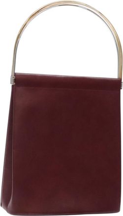 Cartier Cartier Trinity Hand Bag Leather Burgundy Leather Bag (Pre-Owned)
