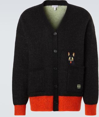 Loewe x Louis Wain - Cardigan in misto mohair