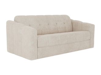 Vente-Unique Vente-unique - Divano Letto 3 Posti A Ribalta Posto Letto 140 Cm Materasso 14 Cm In Tessuto Testurizzato Beige Darielo