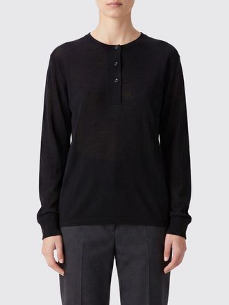 STUDIO NICHOLSON T-shirt a maniche lunghe in lyocell con scollo a girocollo