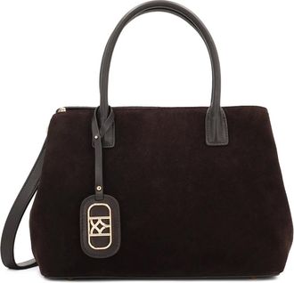 Kazar Tassen, Dames, Bruin, ONE Size, Su&egrave;de, Donkerbruine su&egrave;de handtas