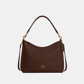 Coach Womens Laurel Shoulder Bag - Dark Brown Leather - One Size