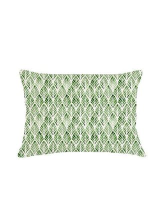 Anaya with Love Green Geo Palm Velvet Pillow with Down Alternative Insert at Nordstrom, Size 14X20