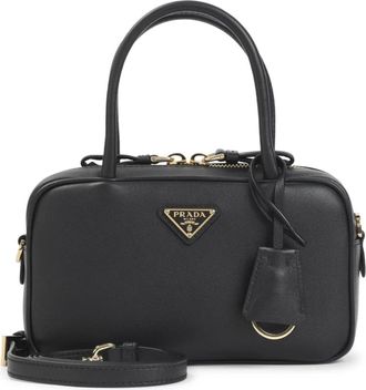 Prada Kalfsleren Handtas - Dames - Handtassen - Zwart - ONE Size - Leer - Tassen