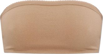 Maison Margiela Short Top - Dames - Tops zonder mouwen - Beige - M - Tweed - Tops