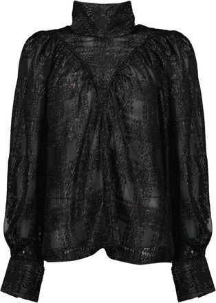 Iro Varleta Top - Dames - Blouses - Zwart - M - Polyester - Overhemden