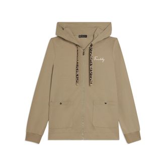 Freddy Felpa con Cappuccio Zip e Spacchi Animalier