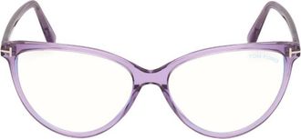 Tom Ford Blue Light Block Cat Eye Ladies Eyeglasses FT5743-B 078 57