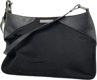 Gucci Pre-owned Shoulder Bags, female, Black, Size: ONE SIZE Pre-owned Canvas Shoulder Bag