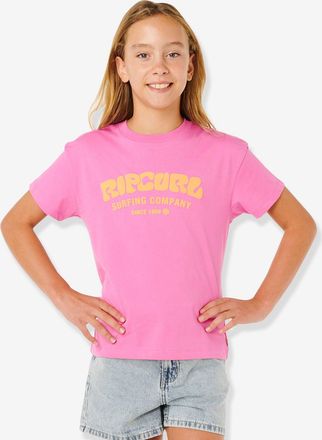 Rip Curl M&auml;dchen T-Shirt mit Frontprint Surfing RIP CURL rosa