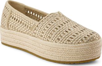 Toms Valencia Platform Espadrille in Gold Crochet at Nordstrom, Size 5.5