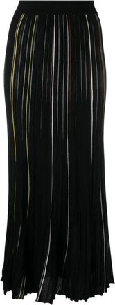 Sonia Rykiel Gonna plissettata a righe - - Skirts - Donna - Nero - M