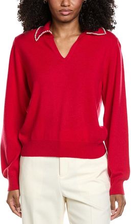Brodie Pearl Collar Wool & Cashmere-Blend Sweater
