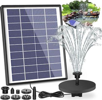 OEM La Bomba Solar Para Fuentes Aisitin De 6,5 W Cuenta Con Una Bomba De Agua Solar De 1500 Mah, Una Fuente Flotante Con 6 Boquillas Y Es Adecuada Para Be