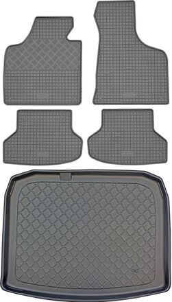 OEM Audi A3 8p Sportback (3/5 Puertas) De 09.2004 A 01.2013. Juego: Alfombrillas De Goma Para Coche + Alfombrilla Para Maletero