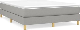 vidaXL Cama Sin Colch&oacute;n Tela Gris Claro 140x200 Cm Vidaxl