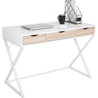 Woltu Scrivania con Cassetto per Computer Ufficio Tavolo Studio Scrittoio Legno - Woltu