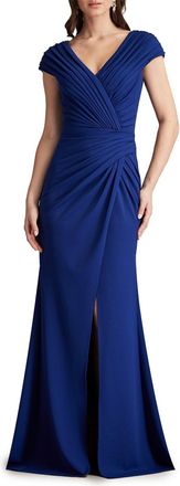 Tadashi Shoji Cargill Pleated Draped Gown