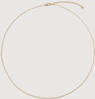 Monica Vinader Gold Oval Link Slim Chain Necklace