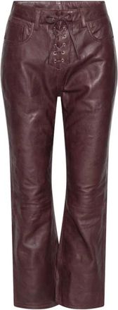 Rotate Leather Broeken - Dames - Leren Broeken - Bruin - S - Broeken