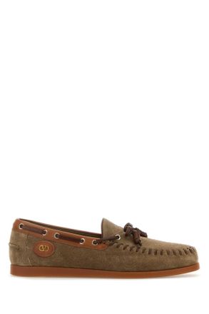 Valentino Garavani Mud Suede Vlogo Signature Loafers