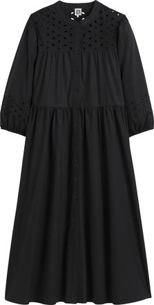 La Redoute Collections Wijd uitlopende lange jurk met borduursels