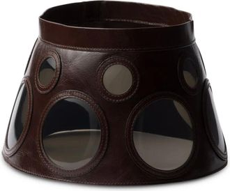 Prada Visiera in pelle - Marrone