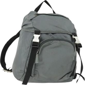 Prada Pre-owned Backpacks, female, Gray, Size: ONE SIZE Pre-owned Backpack