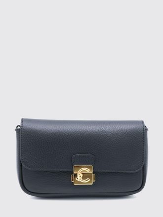 Coccinelle C-Me Lock Mini Pebbled Leather Shoulder Bag with Buckle Closure