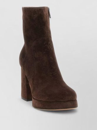 Valentino Garavani fawcette suede block heel ankle boots