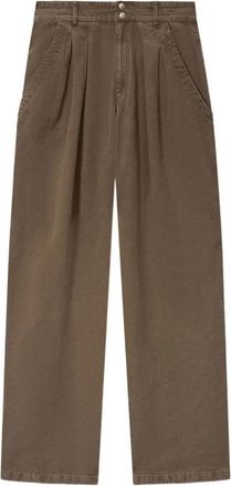 Isabel Marant Nadine broek met geplooid detail - Bruin