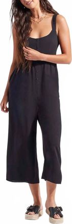 Tribal Womens Button Front Jumpsuit In Black