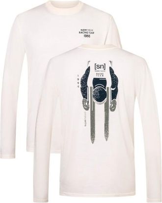 super.natural Racing Teabio Jersey L/S Merinolongsleeve f&uuml;r Herren | wei&szlig;