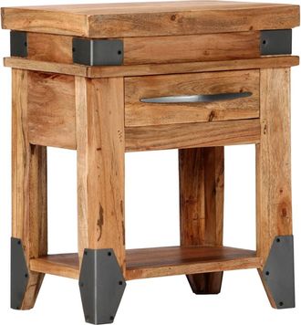 vidaXL Comodino 40x30x51 Cm In Legno Massello Di Acacia Vidaxl